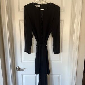 Kay Unger Black Silk Dress 12